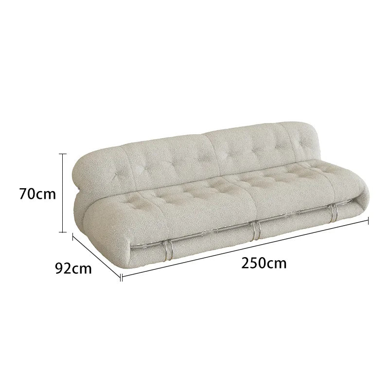 Mid Century Modern Sofa Recliner Lounge 3 Seater Bed Relax Relax Straight Couch Designer Dining Sofa Inflavel Home Decoration - HOMELIVING