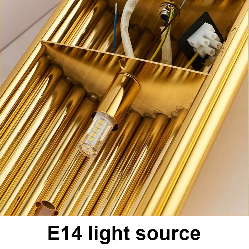 Gold LED Wall Lamp Modern Light Luxury Wsll Light Indoor Lighting Home Decor for Living Room Bedroom Bedside Kitchen Sconces - HOMELIVING