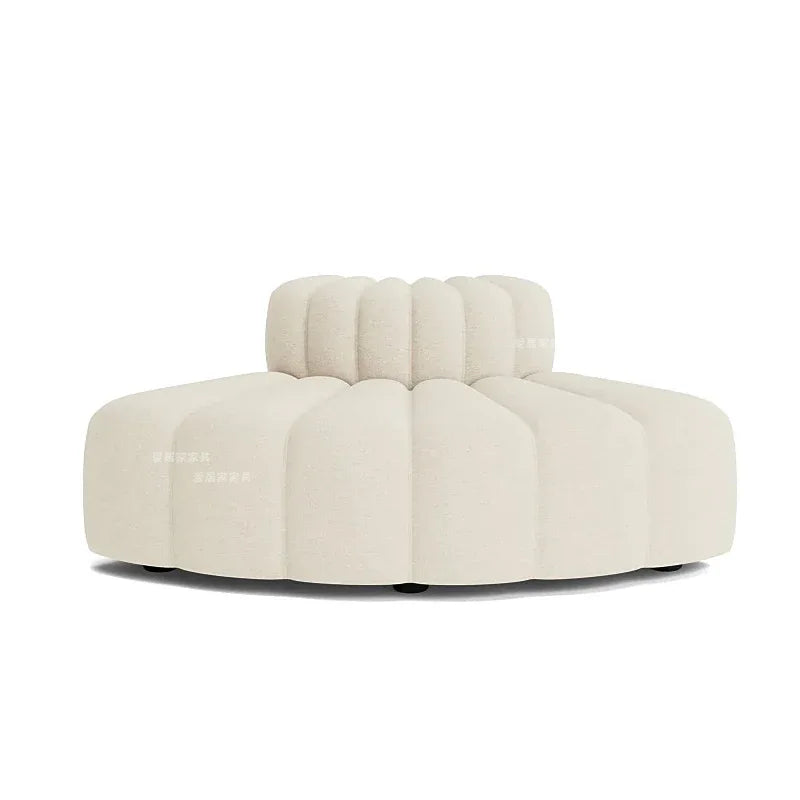 Nordic Style Lambswool Curved Sofa Combination Mall Club - HOMELIVING