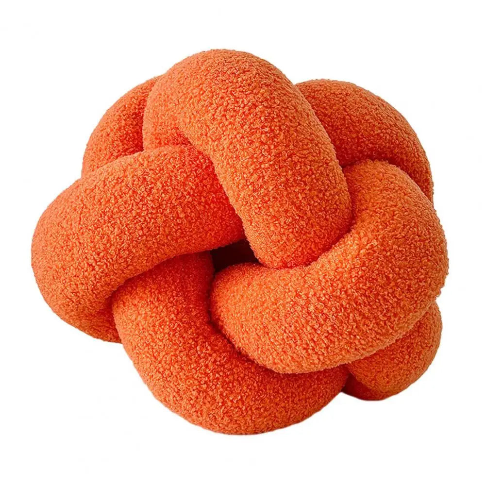 Braided Knot Plush Round Throw Pillow