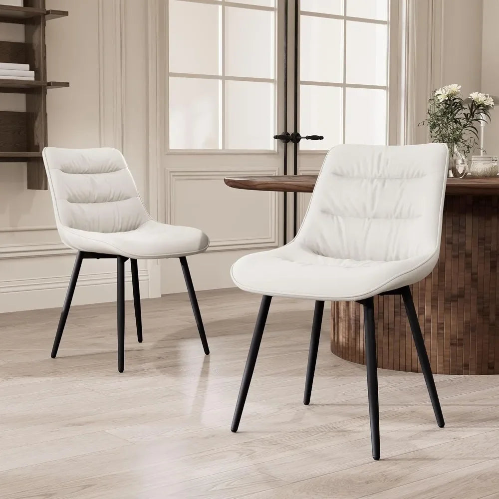 Modern Dining Chairs Set of 2, Upholstered Accent Chair, Suitable for Kitchen, Dining Room, Living Room and Bedrooms - HOMELIVING