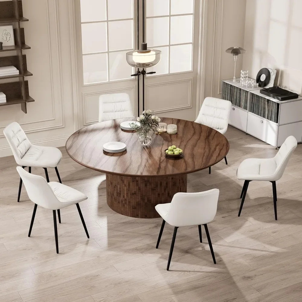 Modern Dining Chairs Set of 2, Upholstered Accent Chair, Suitable for Kitchen, Dining Room, Living Room and Bedrooms - HOMELIVING