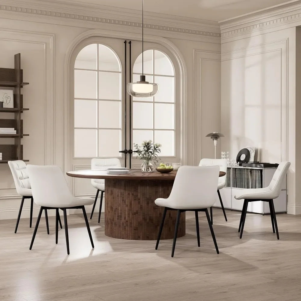 Modern Dining Chairs Set of 2, Upholstered Accent Chair, Suitable for Kitchen, Dining Room, Living Room and Bedrooms - HOMELIVING