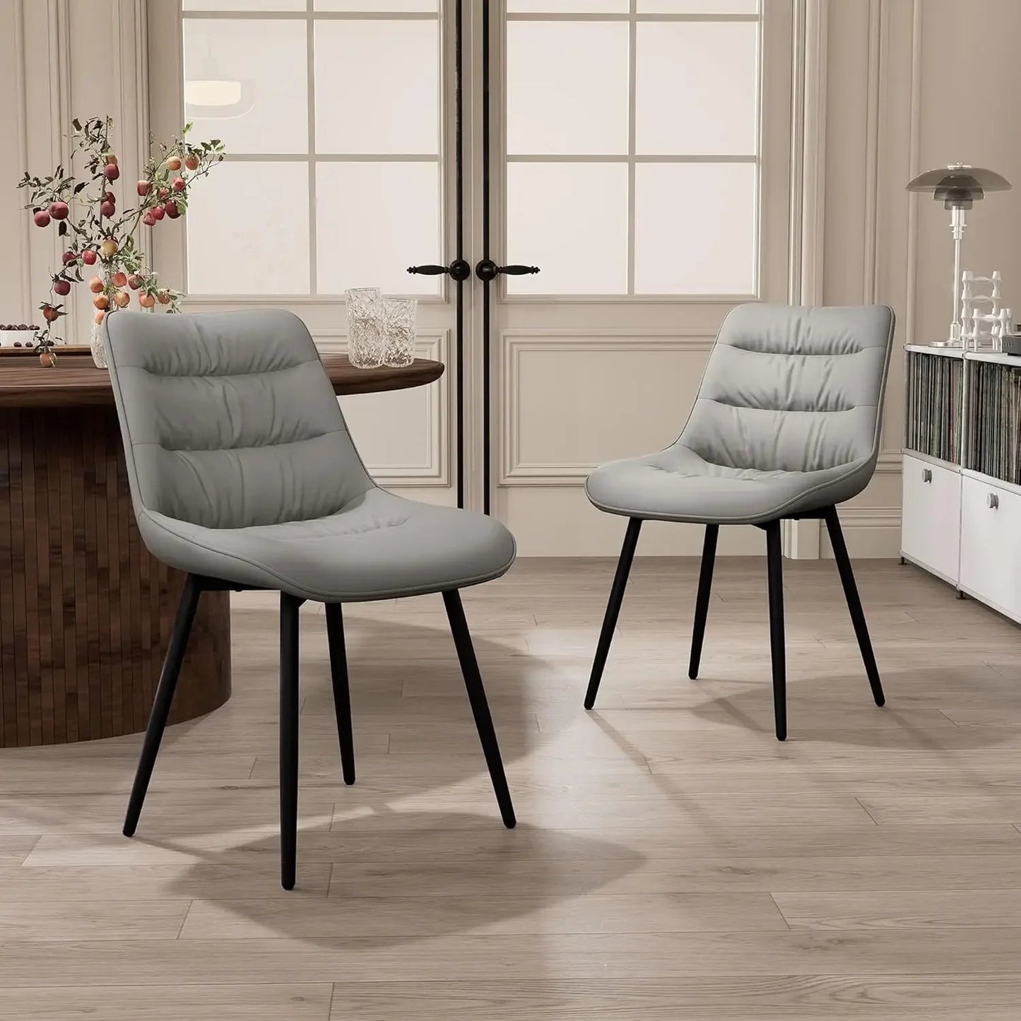 Modern Dining Chairs Set of 2, Upholstered Accent Chair, Suitable for Kitchen, Dining Room, Living Room and Bedrooms - HOMELIVING