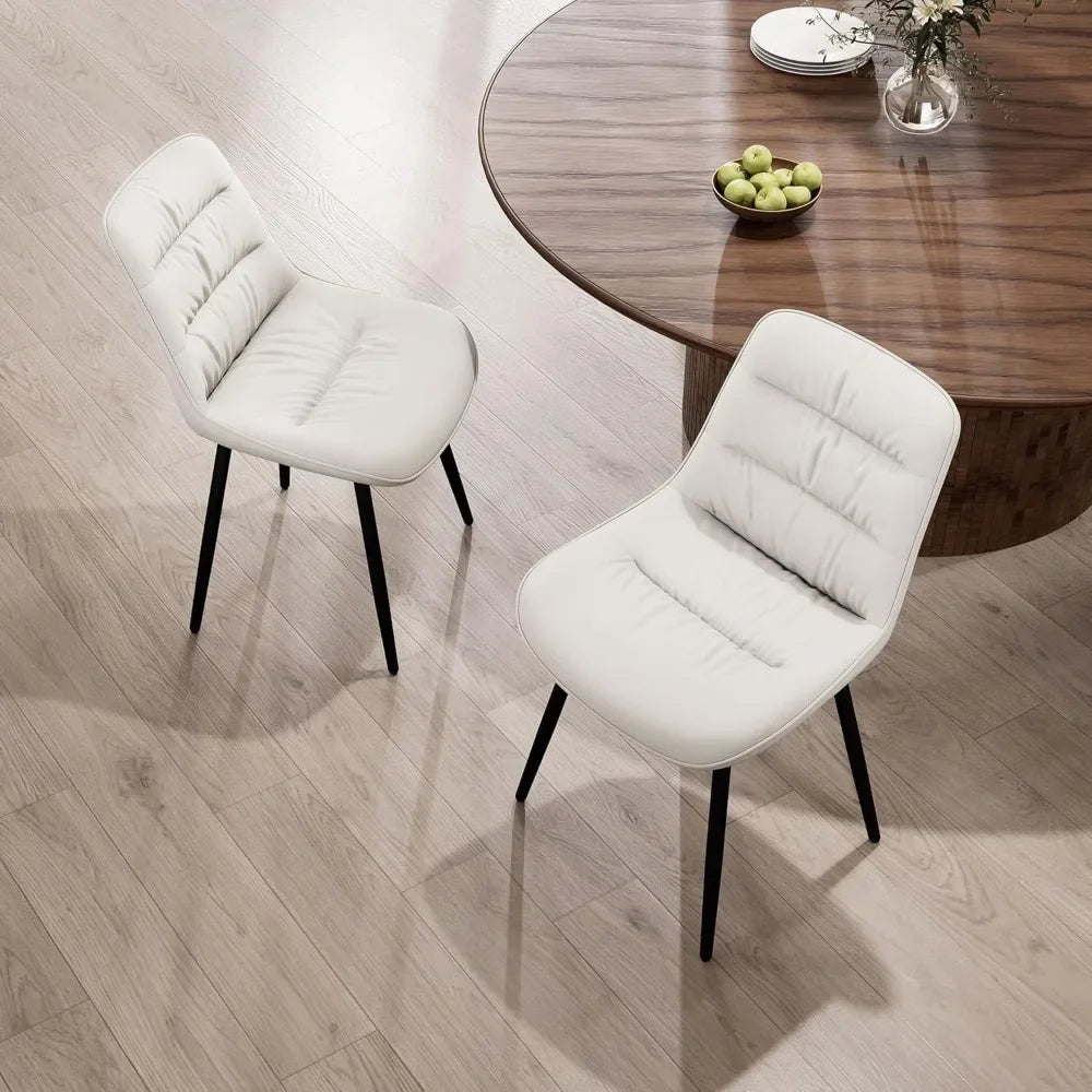 Modern Dining Chairs Set of 2, Upholstered Accent Chair, Suitable for Kitchen, Dining Room, Living Room and Bedrooms - HOMELIVING