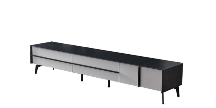 Modern Simple and Light Luxury Rectangular Creative Stone Plate Coffee Table TV Cabinet Combination Small Apartment Living Room - HOMELIVING