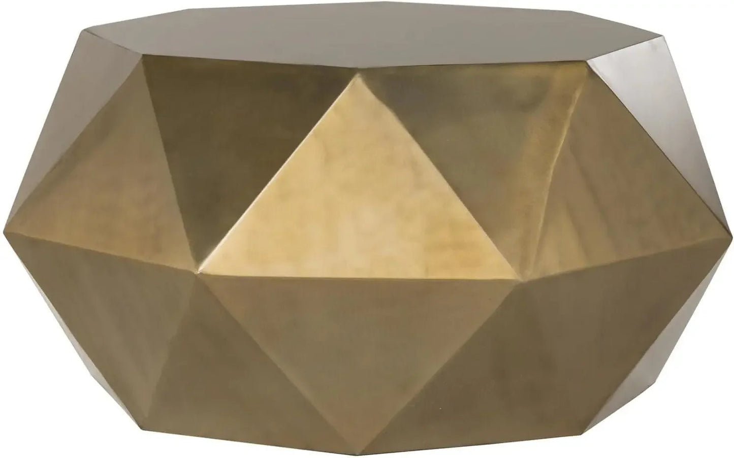 Coffee Table, 31”, Geometric Copper Faceted, Living Room Decor, Suitable for Living Room, Bedroom, Metal Medium Table - HOMELIVING