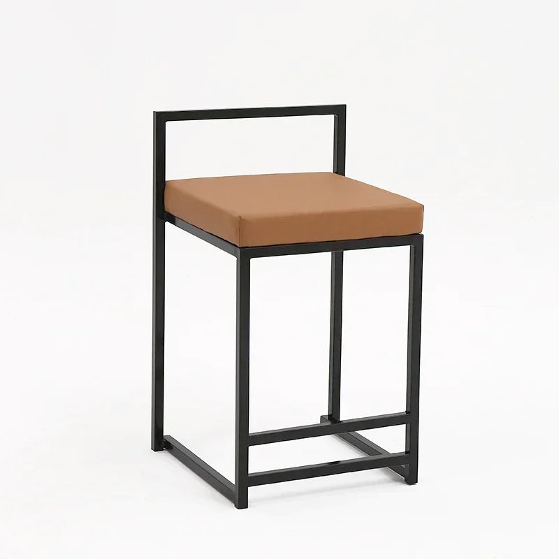 Nordic Designer Bar Chair Modern Bar Stool Industrial Style Barstool Nordic Backrest Banquet Kitchen Silla De Bar Furniture HY - HOMELIVING