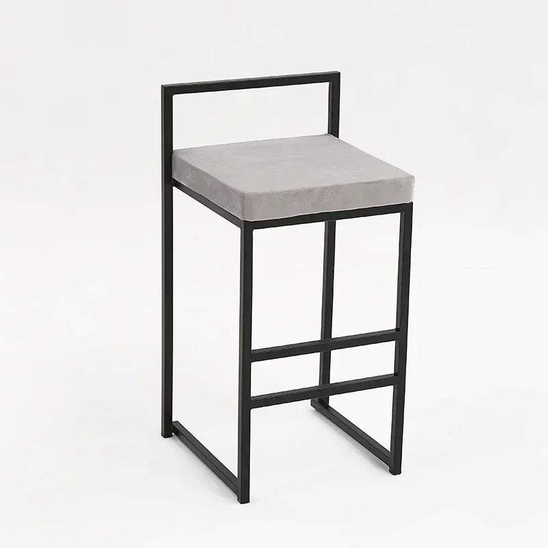 Nordic Designer Bar Chair Modern Bar Stool Industrial Style Barstool Nordic Backrest Banquet Kitchen Silla De Bar Furniture HY - HOMELIVING