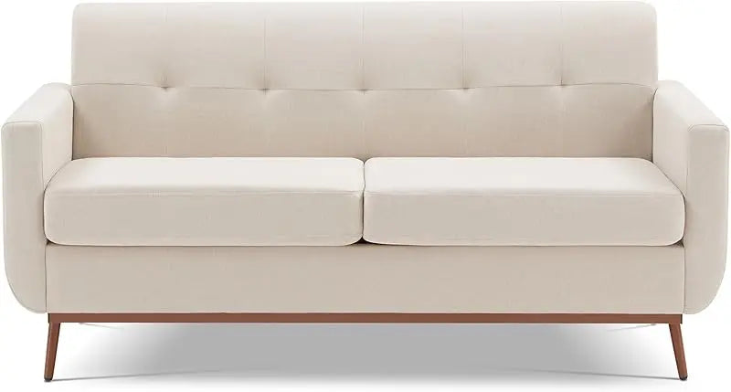 65" Loveseat Sofa,Mid Century Modern Love Seat Couches for Living Room, Comfy Upholstered Sofa Couch for Bedroom, Tufted Design - HOMELIVING