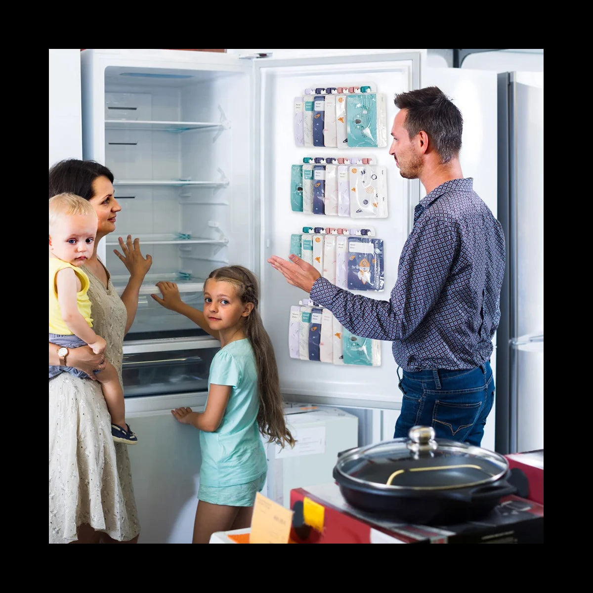 Food Pouch Holder For Fridge - HOMELIVING