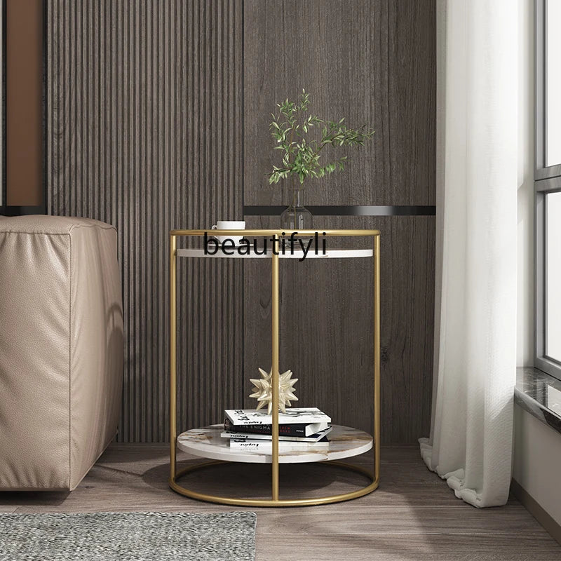 zq Coffee Table Corner Table Side Cabinet Side Table Light Luxury and Simplicity Modern Bedside Table Nordic Small round Table - HOMELIVING