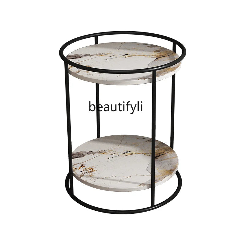 zq Coffee Table Corner Table Side Cabinet Side Table Light Luxury and Simplicity Modern Bedside Table Nordic Small round Table - HOMELIVING