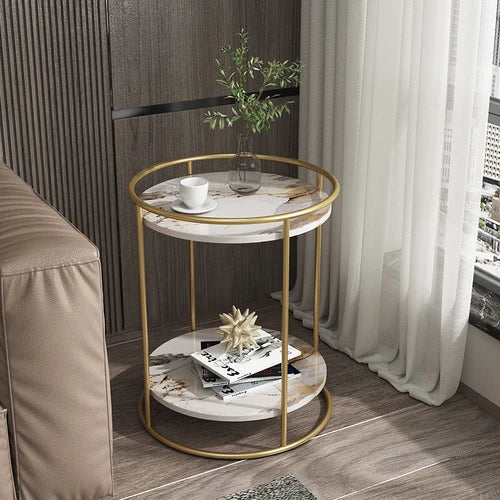 zq Coffee Table Corner Table Side Cabinet Side Table Light Luxury and Simplicity Modern Bedside Table Nordic Small round Table - HOMELIVING
