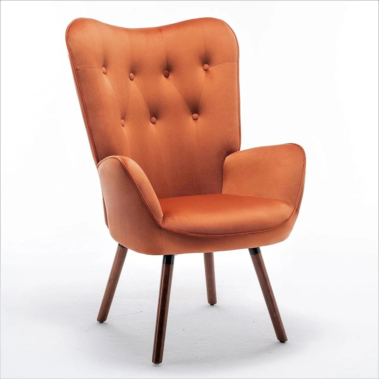 Furniture Direct Chic Accent Arm Chairs for Living Room Bedroom, or Home Office, Button-Tufted Midcentury Armchair with Wingback - HOMELIVING