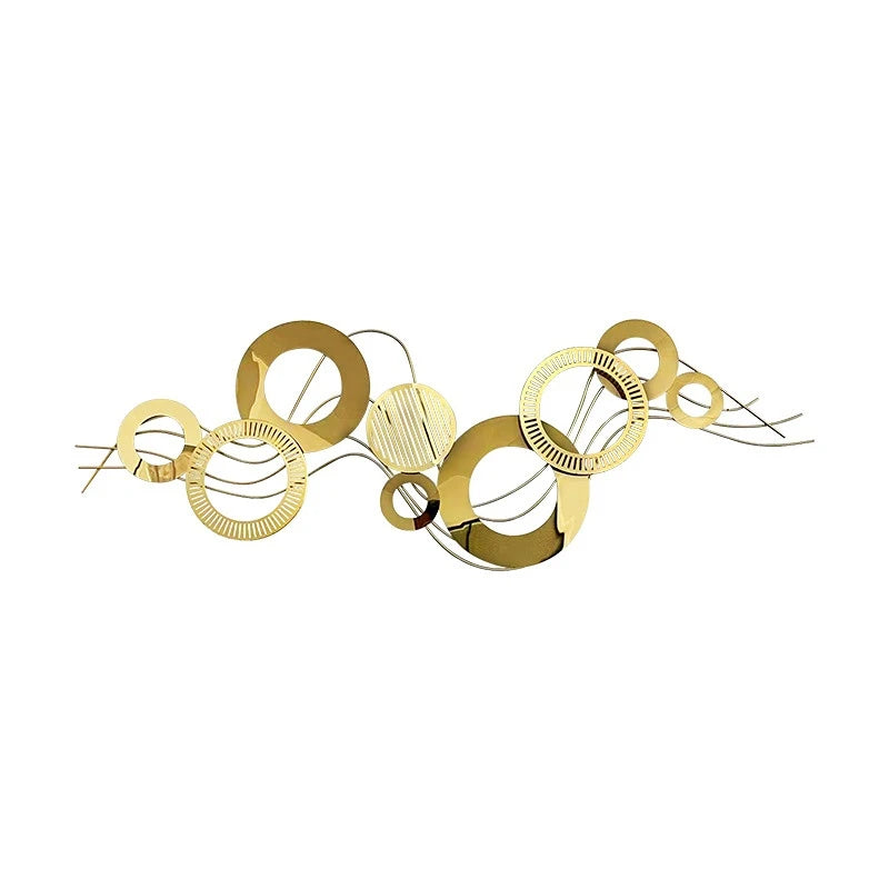 Golden Iron Wall Hanging Ornament, Living Room Entrance Wall Decoration, Sofa Background Pendant, Large Wall Art,Home Decoration - HOMELIVING