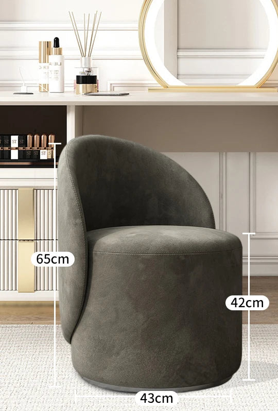 Bedroom Makeup Chair Backrest Makeup Stool Light Luxury Chairs Home Bedroom Vanity Chair Simple Dresser Stool Accent Chairs - HOMELIVING