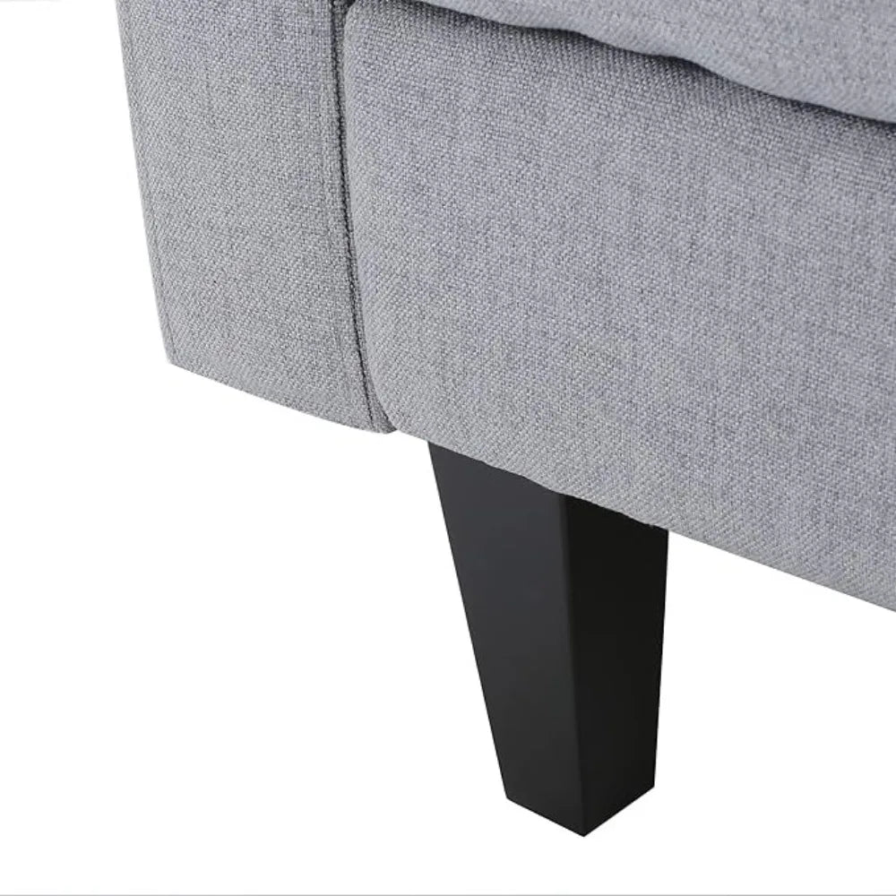 sofasSet, Modular Sectional Sofa with Reversible Chaises,Square Armrests and Comfortable Padded Backrests, L Shaped Corner Sofá - HOMELIVING