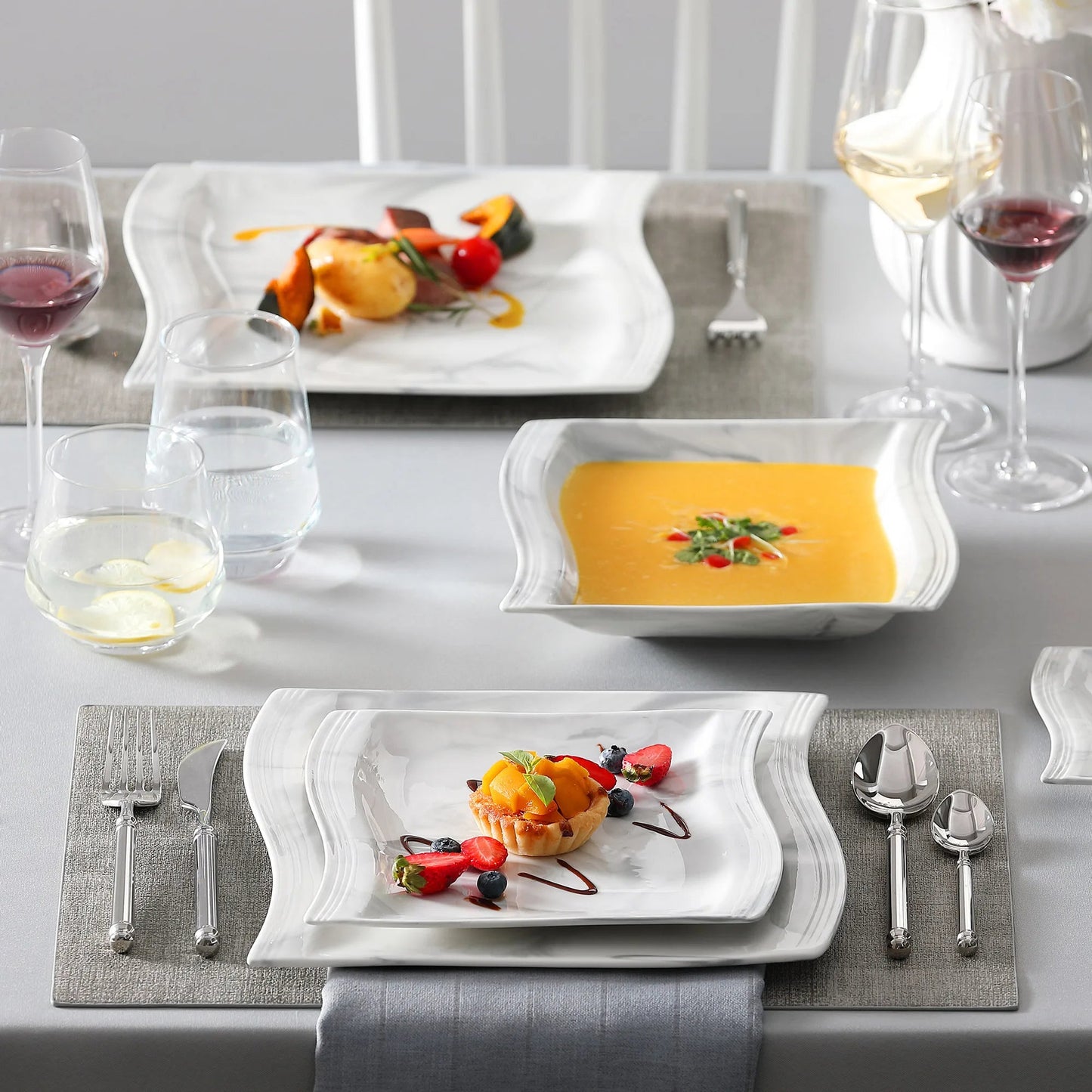 Marble Porcelain Dinnerware Set - HOMELIVING