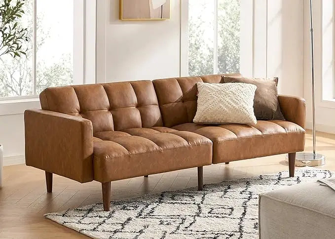 Small Sofa, Futon, Sofa Bed, Sleeper Sofa, Loveseat, Mid Century Modern Futon Couch, Sofa Cama, Couches for Living Room, Bedroom - HOMELIVING
