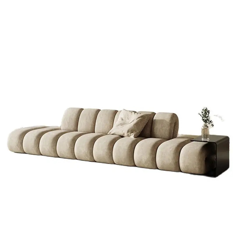 Italian minimalist technology cloth sofa living room modern simple Nordic creative special-shaped light luxury straight sofa - HOMELIVING
