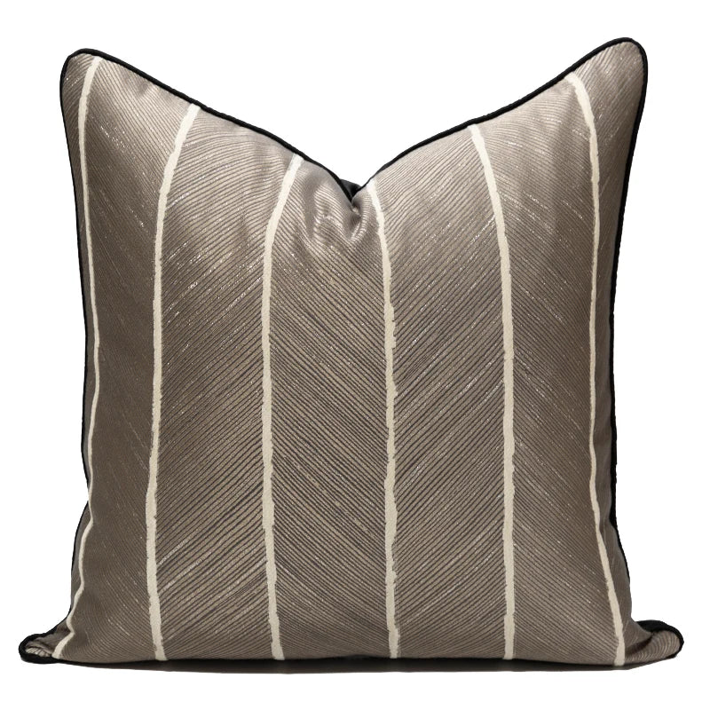 Nordic Decorative Throw Pillow Cover - Green Stripe