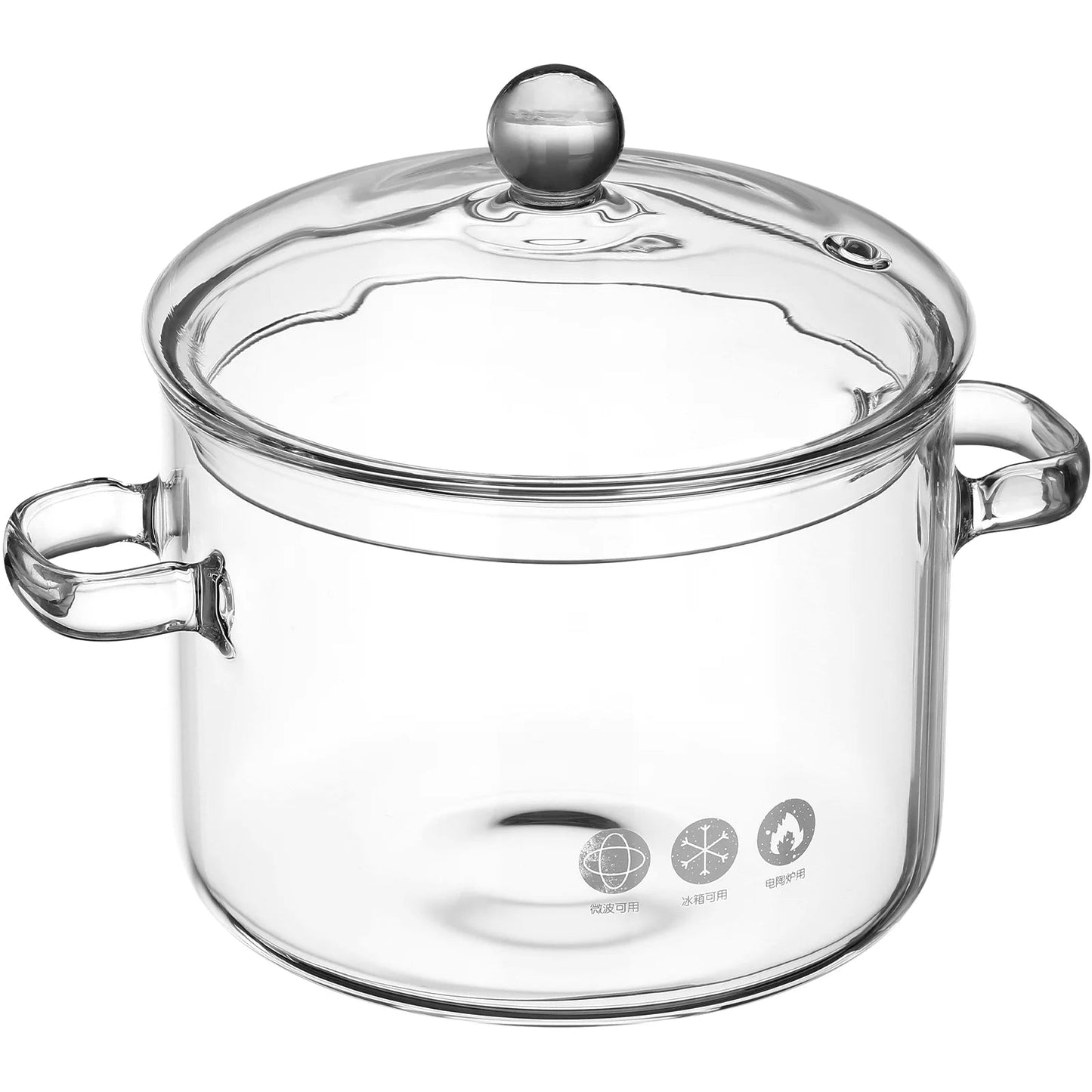 High Borosilicate Glass Saucepan with Lid