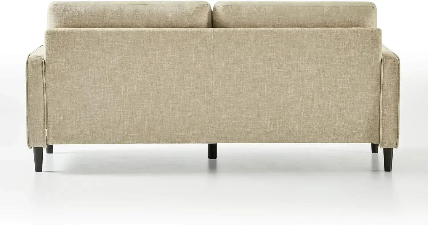 Benton Sofa Couch / Grid Tufted Cushions / Easy, Tool-Free Assembly, Beige - HOMELIVING