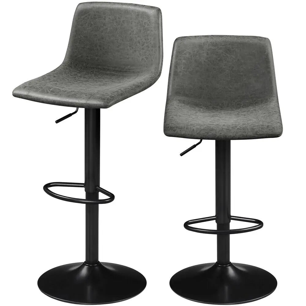 Swivel Bar Stools Set of 2 for Kitchen Counter Adjustable Height Bar Chair Stool - HOMELIVING