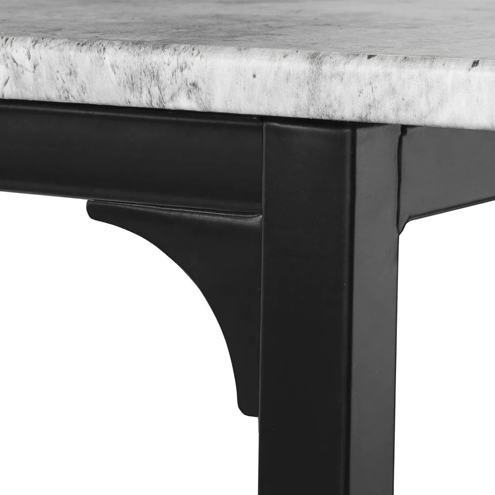 Haotian OGT11-HG, 5 Pieces Dining Set for 4, Dining Table with 4 Stools, Home Kitchen Breakfast Table, Bar Table Set, - HOMELIVING