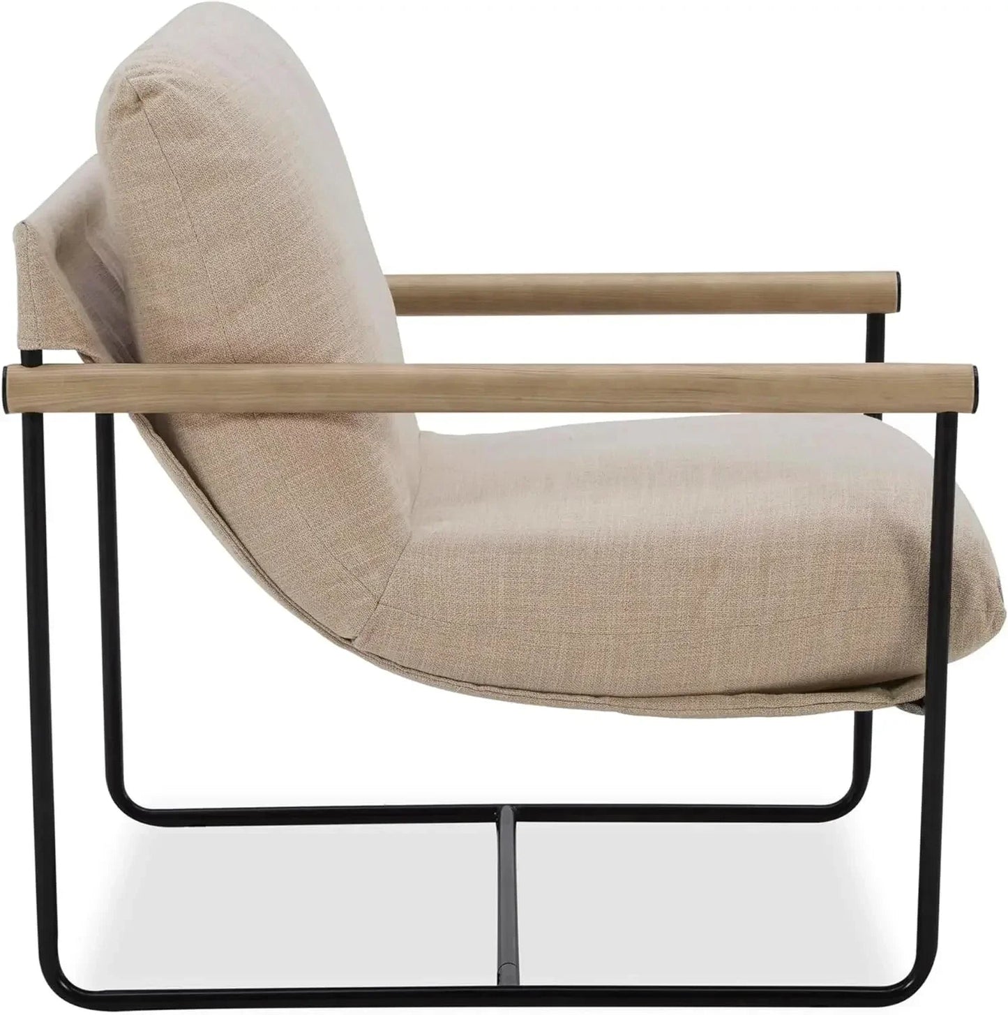Modern Accent Living Room Chairs with Metal Frame for Bedroom Office Apartment, 30''W, Beige - HOMELIVING