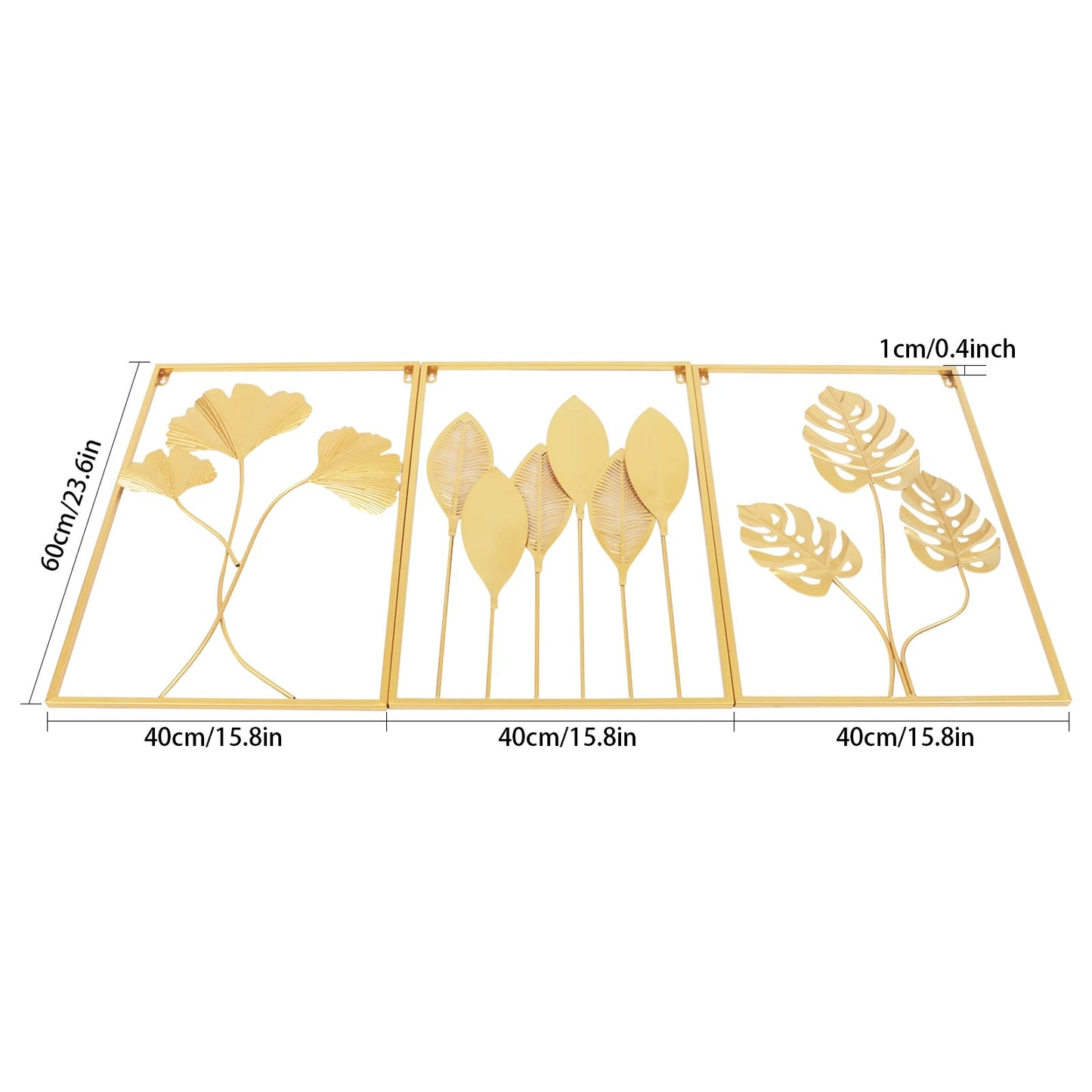 3 PCS Leaf Wall Decor - HOMELIVING