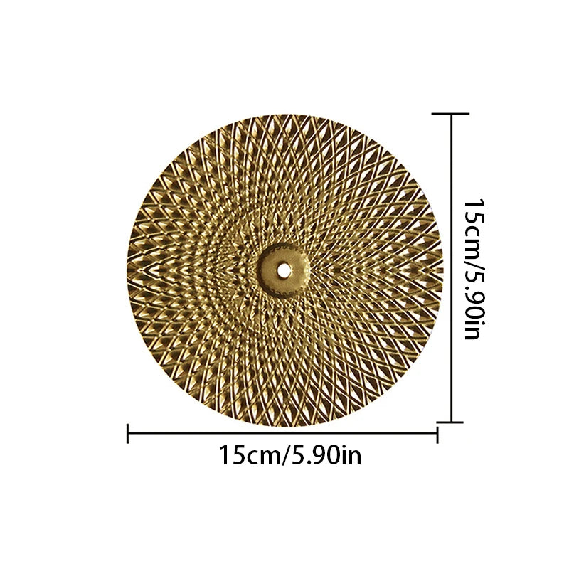 Golden Round Wall Decoration Hanging Light Luxury Metal Irregular Golden Disc Wrought Iron Living Room Bedroom Wall Crafts Decor - HOMELIVING