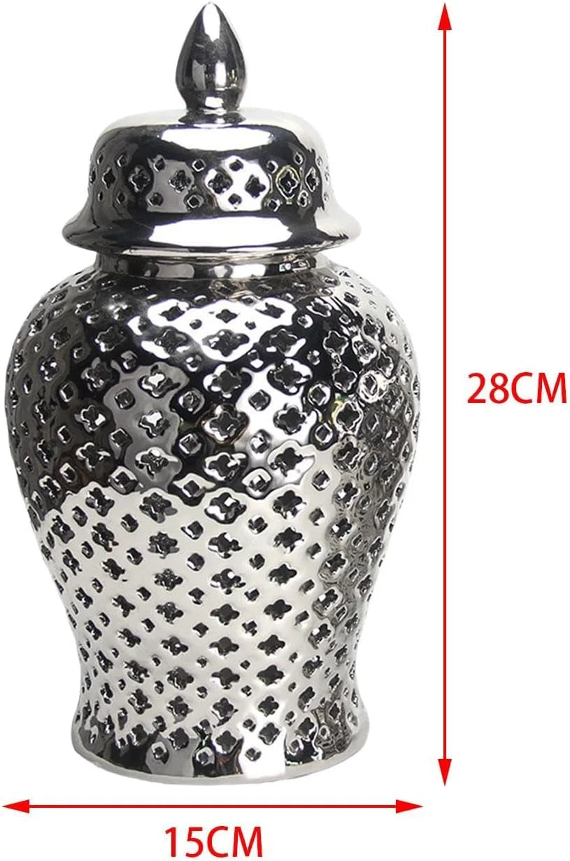 Ceramic Vase with Lid - HOMELIVING