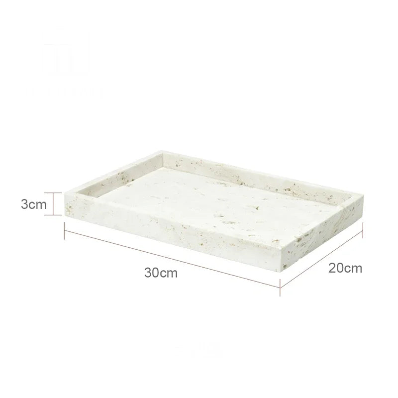Beige Travertine Bathroom Set - Natural Marble Stone Accessories