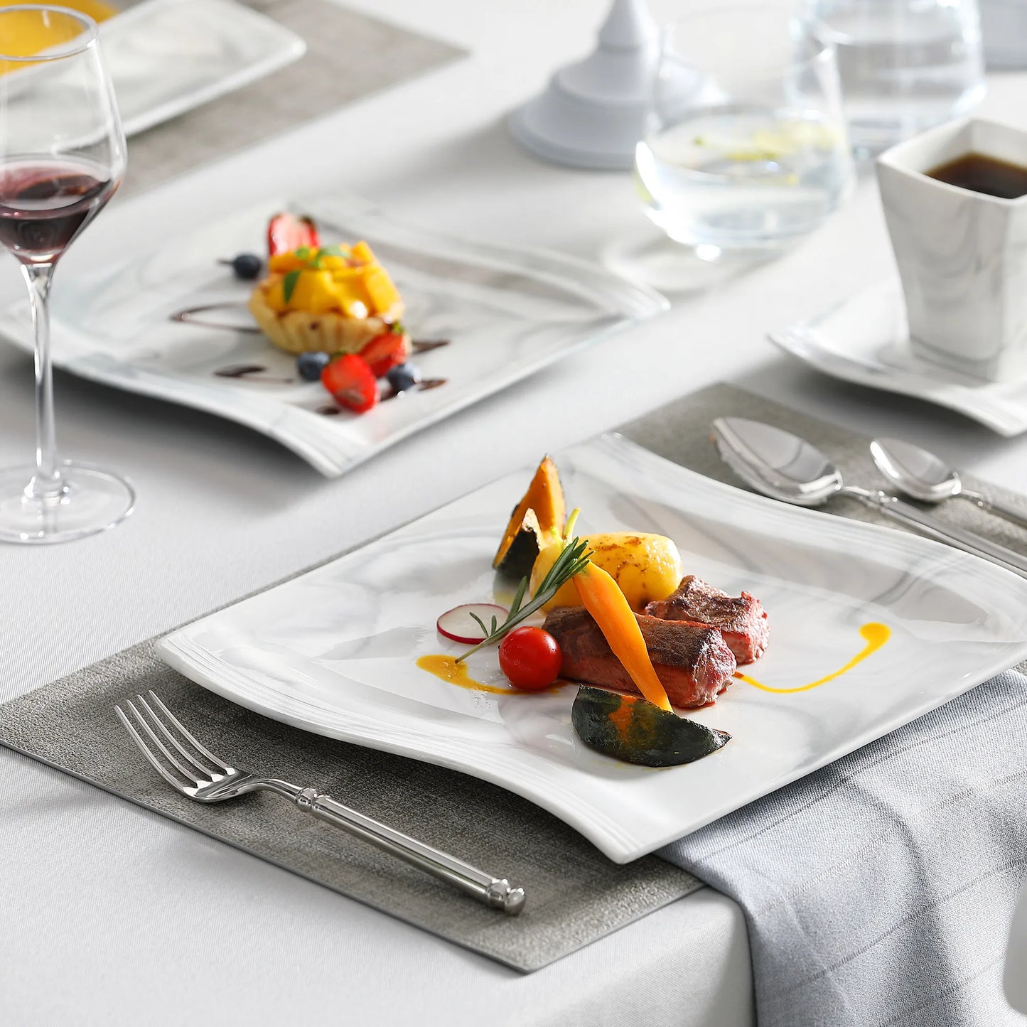 Marble Porcelain Dinnerware Set