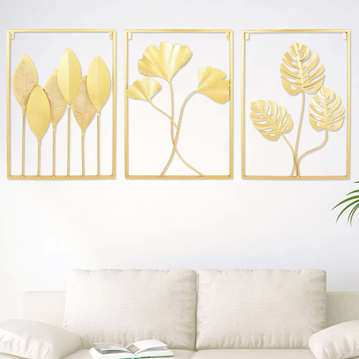 3 PCS Leaf Wall Decor