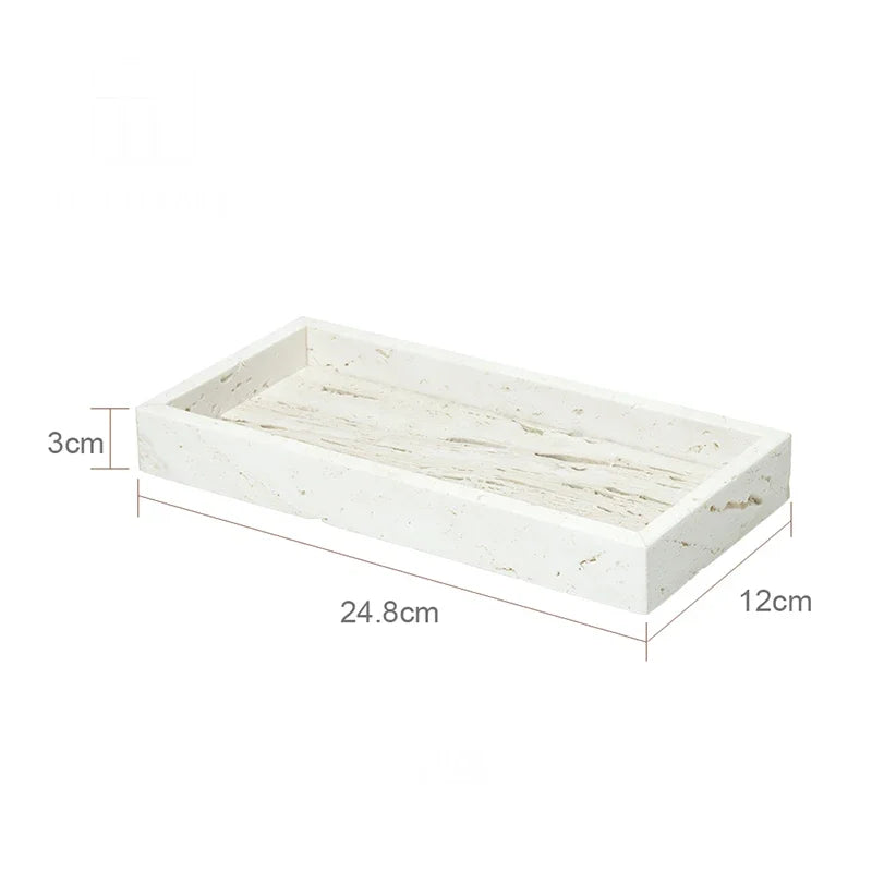 Beige Travertine Bathroom Set - Natural Marble Stone Accessories