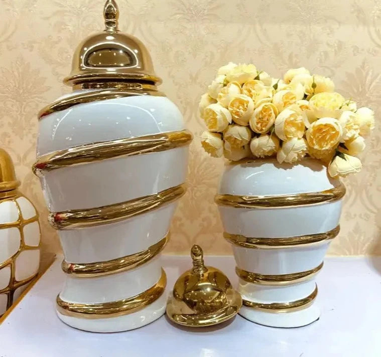 Gold  Ceramic Vase