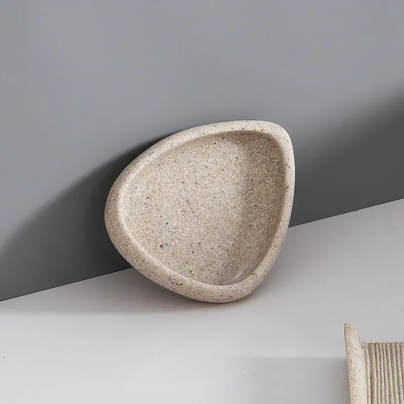 Eco-Friendly Brown Resin Bathroom Supplies Set