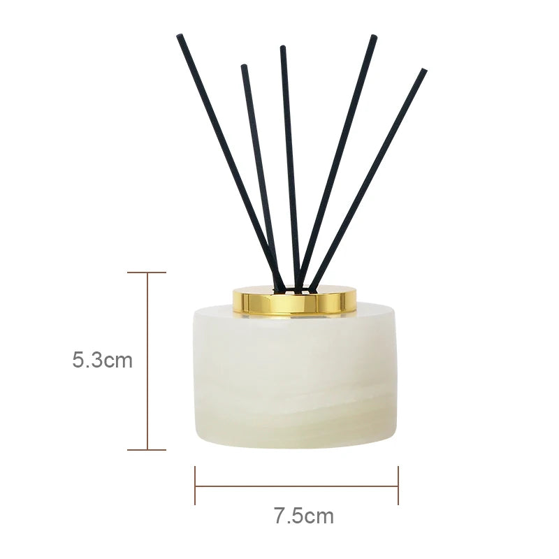 Luxury White Onyx Natural Marble Bathroom Set