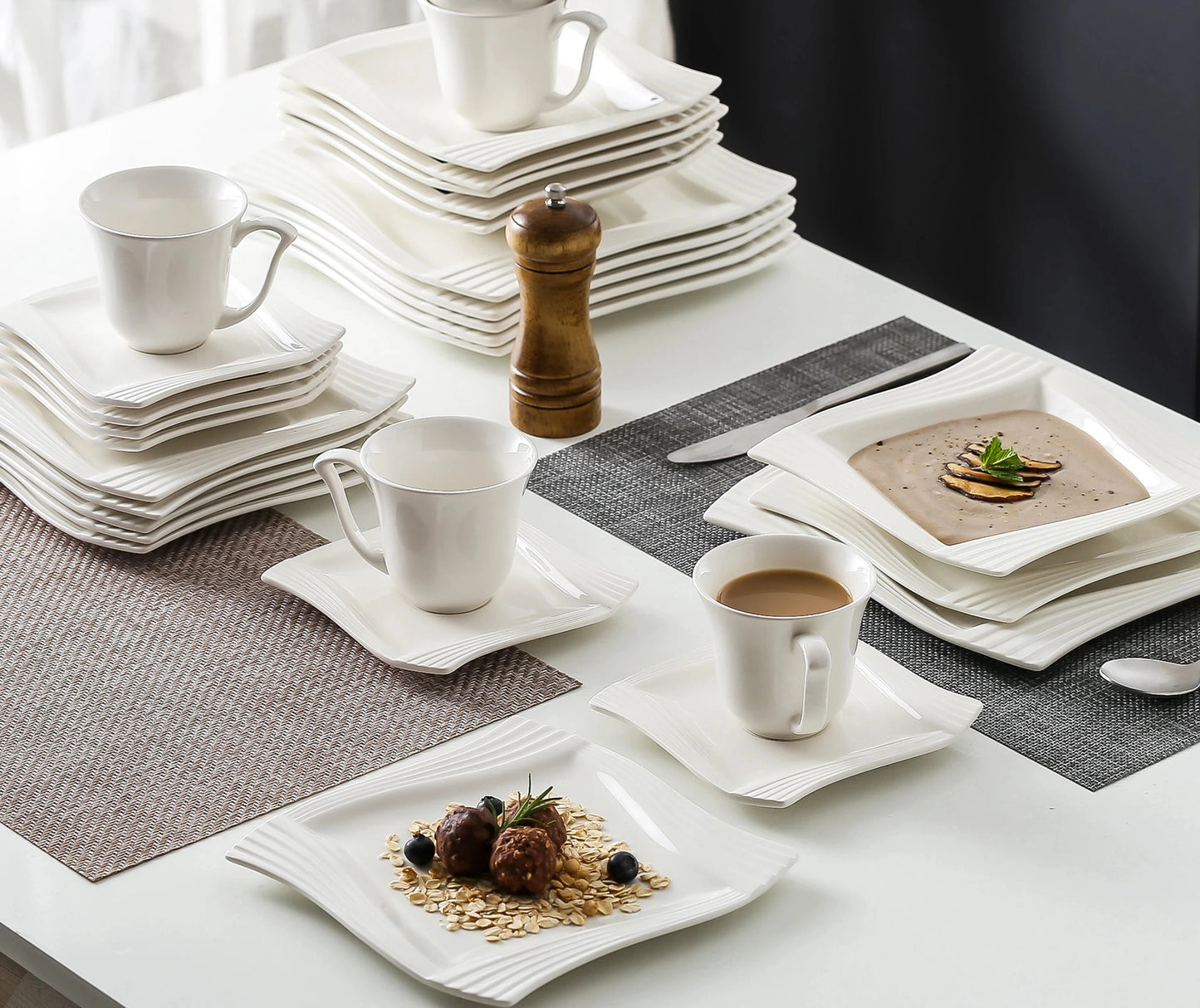 White Porcelain Dinnerware Set