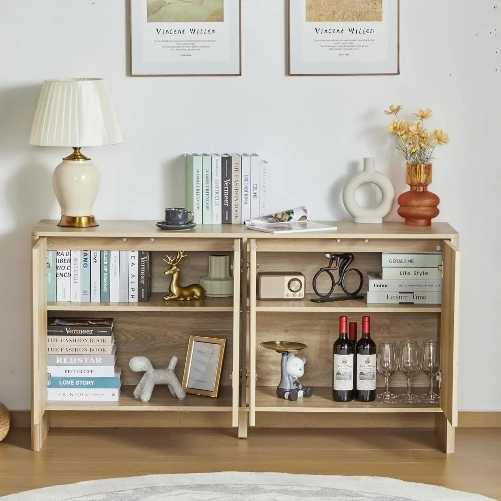 Modern Accent Storage Cabinet with Fluted Doors