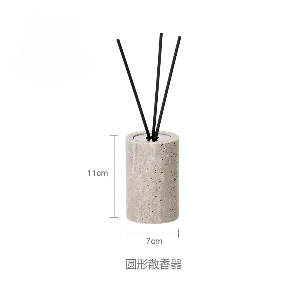 Wabi-Sabi Natural Silver Ash Cave Stone Bathroom Accessories Set