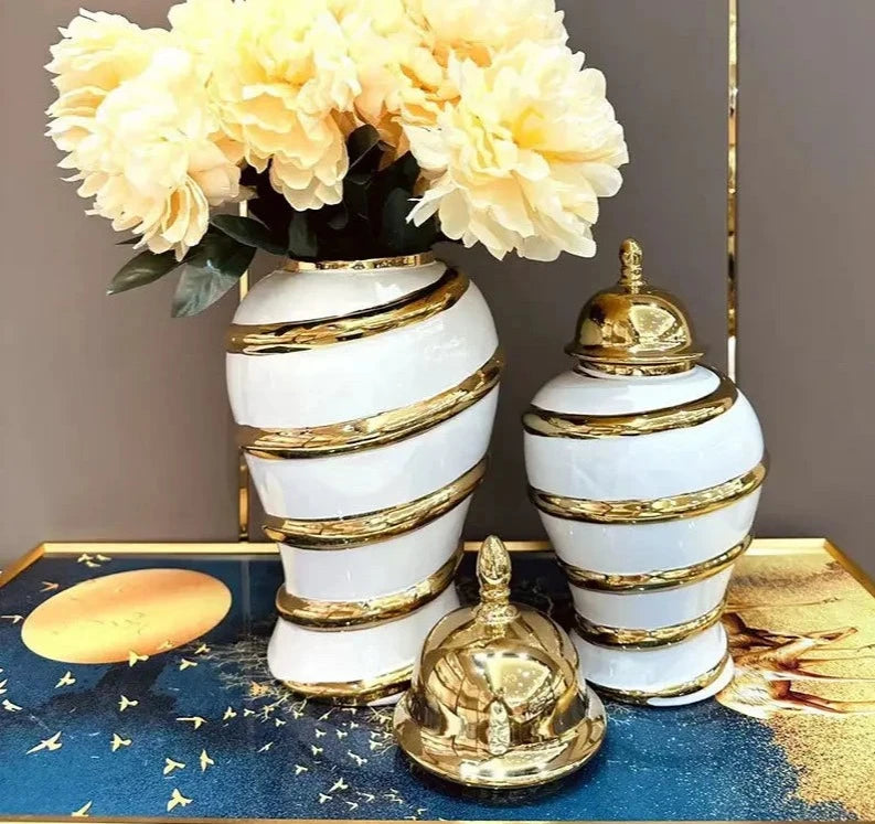 Gold  Ceramic Vase