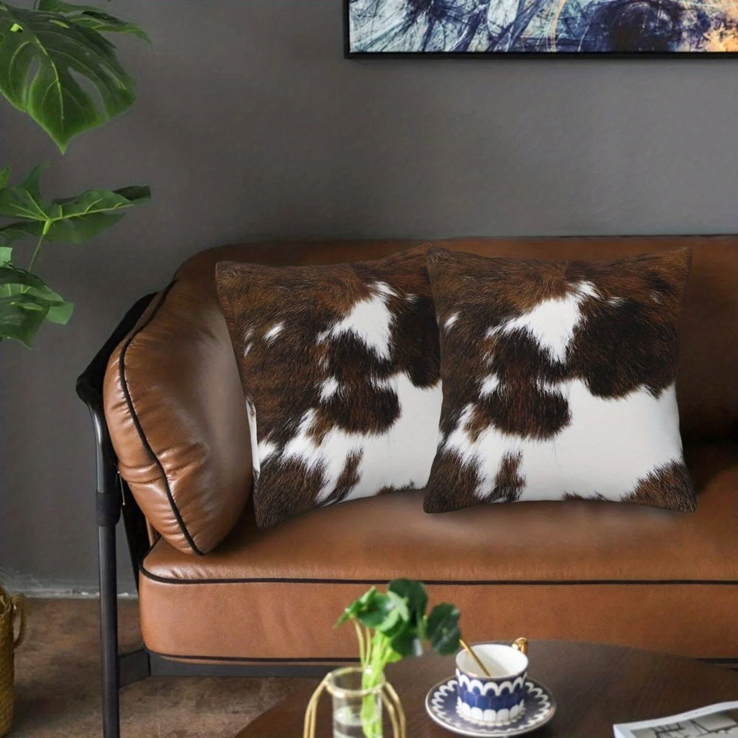 Cowhide Pillow Covers