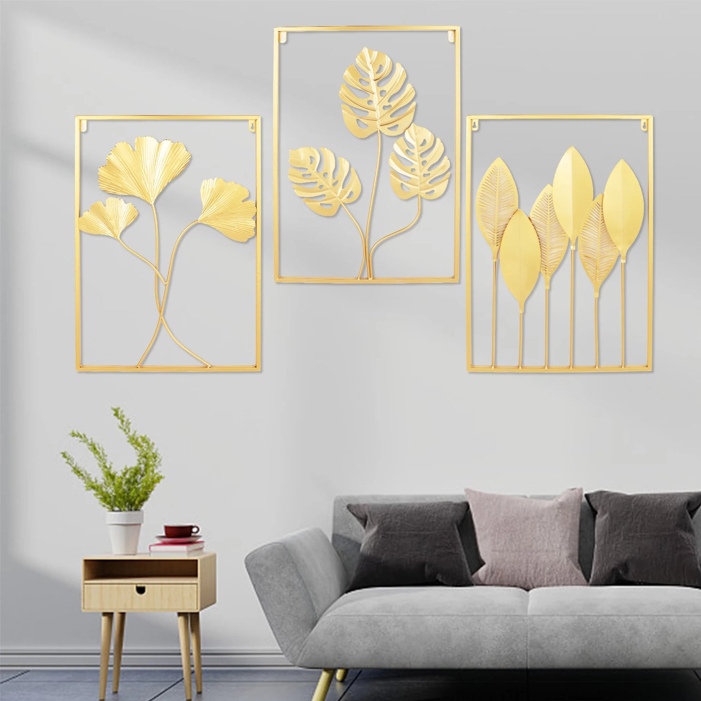 3 PCS Leaf Wall Decor