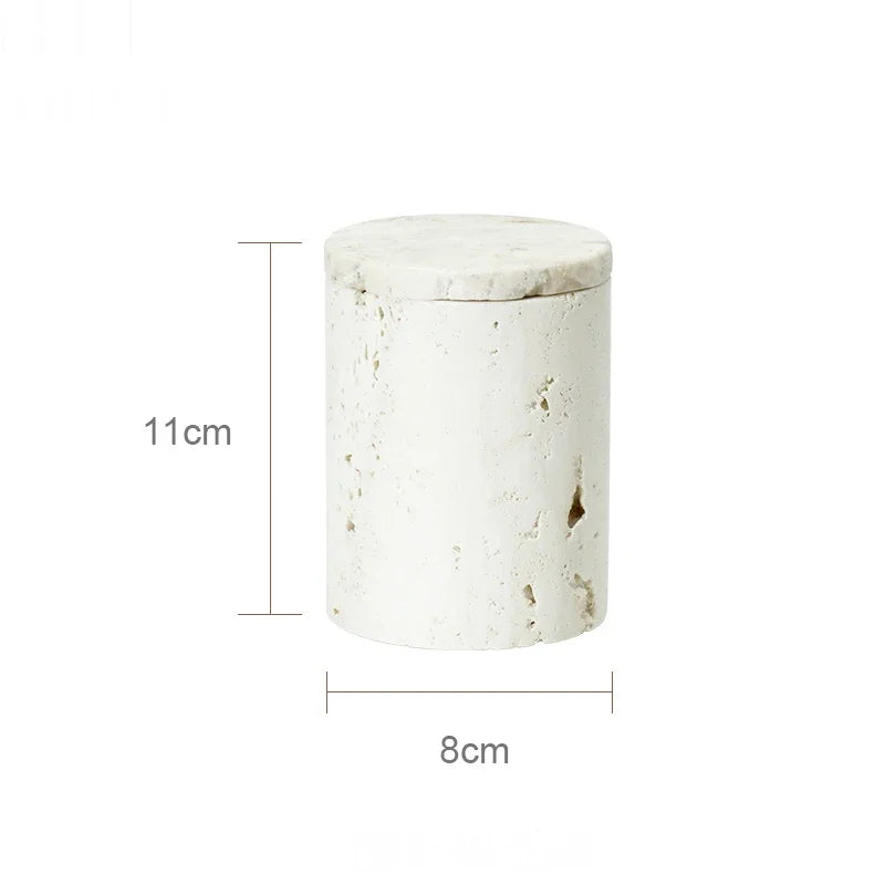 Beige Travertine Bathroom Set - Natural Marble Stone Accessories