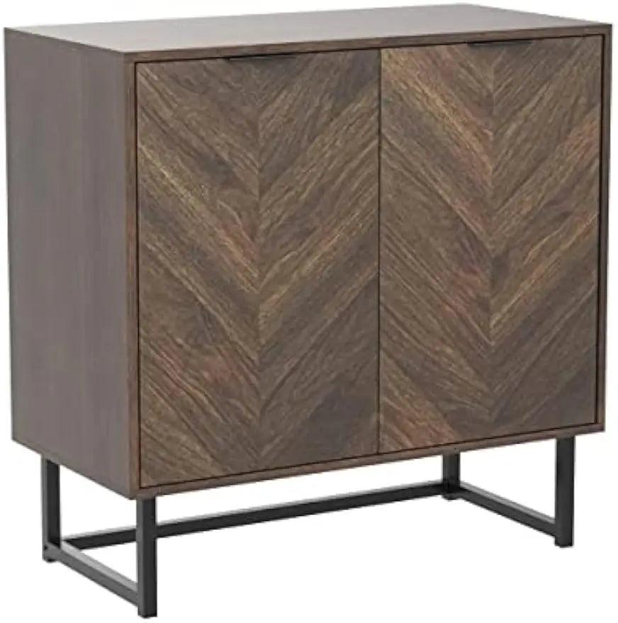 Modern Sideboard Buffet Storage Cabinet - Rustic Walnut Finish