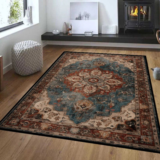 Bohemian Carpets for Living Room Soft Non-slip Floor Mat Large Area Rugs Washable Home Decoration Bedroom Carpet for Rooms Decor - HOMELIVING